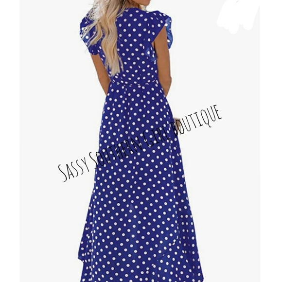 Sassy Southern Girl boutique Dresses Aqua Turquoise Polka Dot Wrap